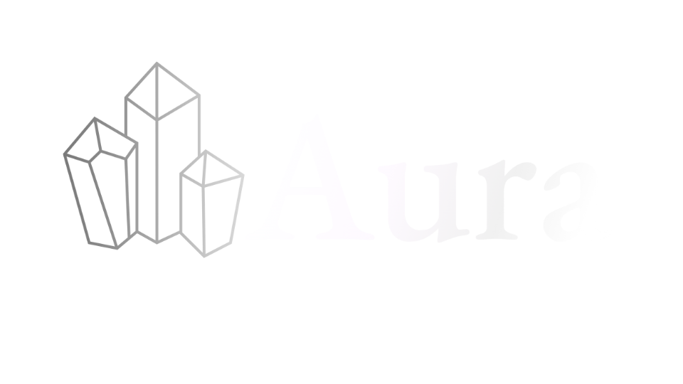 Logo Aura Mineral en el pie de página